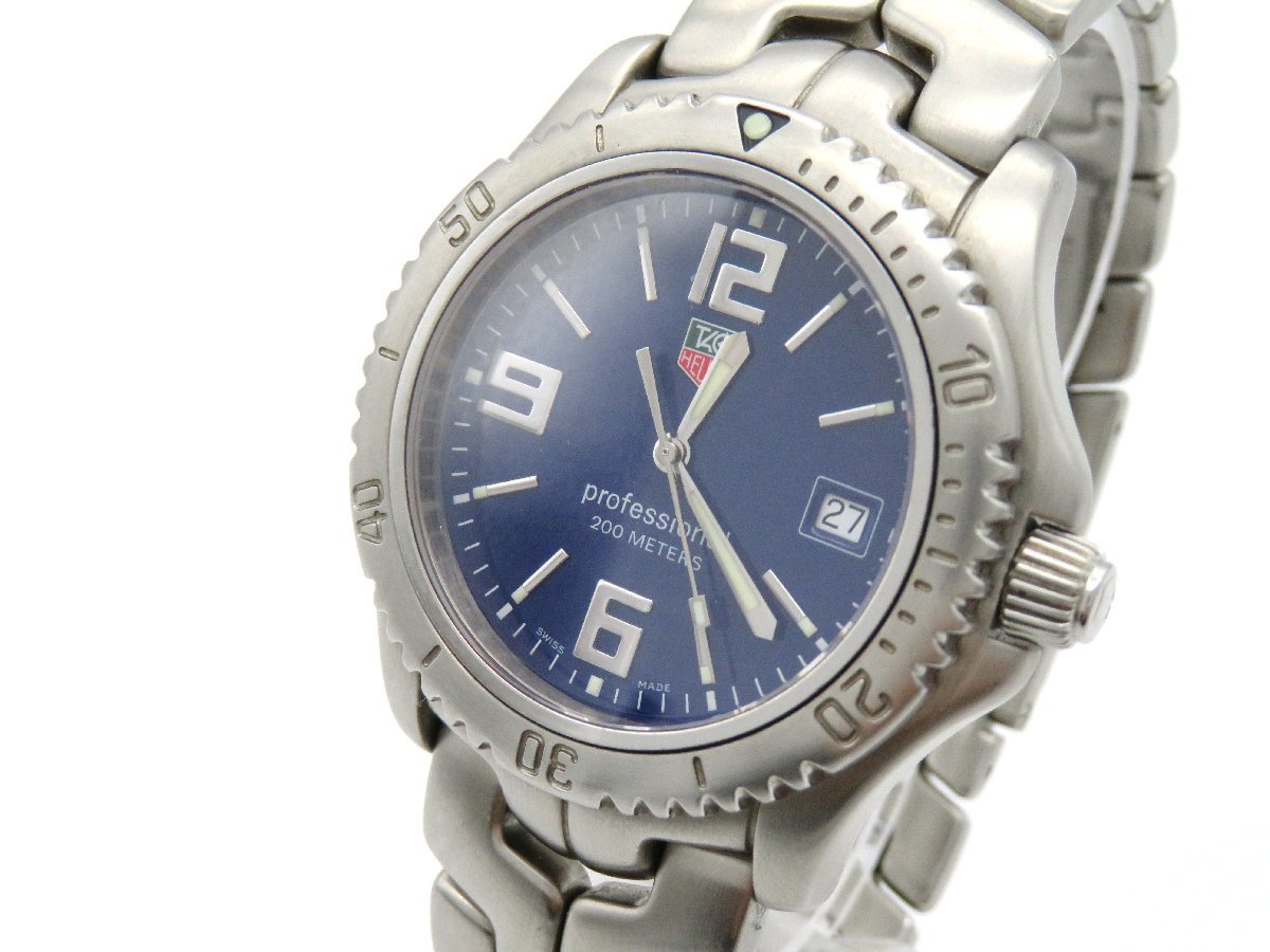 タグホイヤー 青文字盤 電池交換済 リンク WT1113 WG111A Heuer TAG 