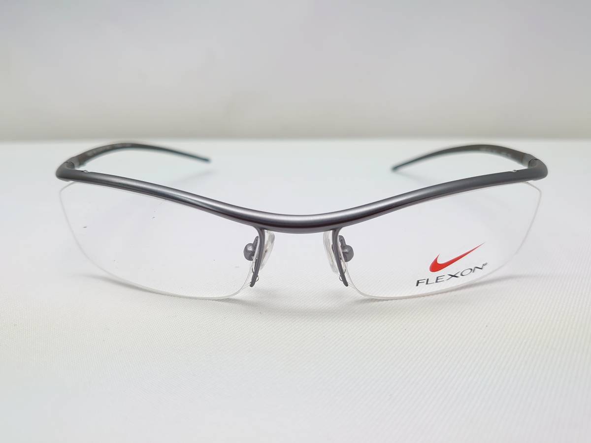 2A-0　新品　未使用　眼鏡　メガネフレーム　★　ナイキ　NIKE　VISION　★　グレー　スポーツ　日本製　国産　ブランド　男性　女性
