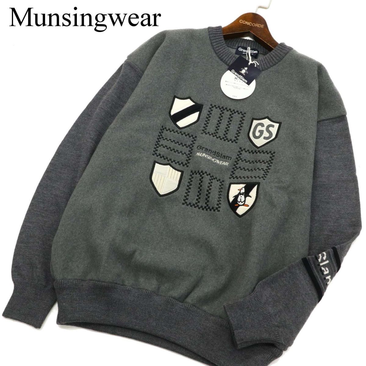 新品 未使用】 Munsingwear マンシングウェア 秋冬 ロゴ刺繍☆ ニット 