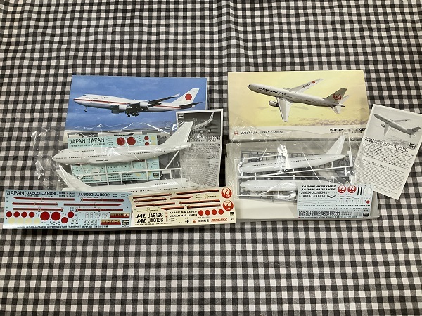 ばら売り可　ハセガワ 1/200 旅客機プラモデル 7点セット 1/200☆プラモデル☆旅客機7機☆ハセガワ☆政府専用機B747・JAS