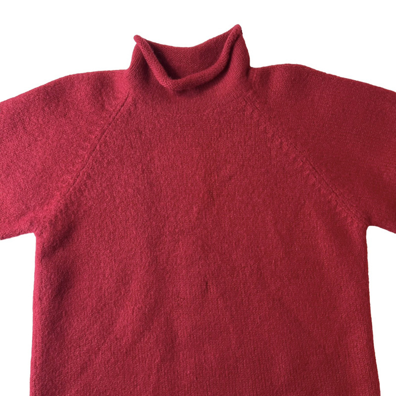 名作 90s J.CREW ロールネック 長袖 ウール ニット セーター XL / J
