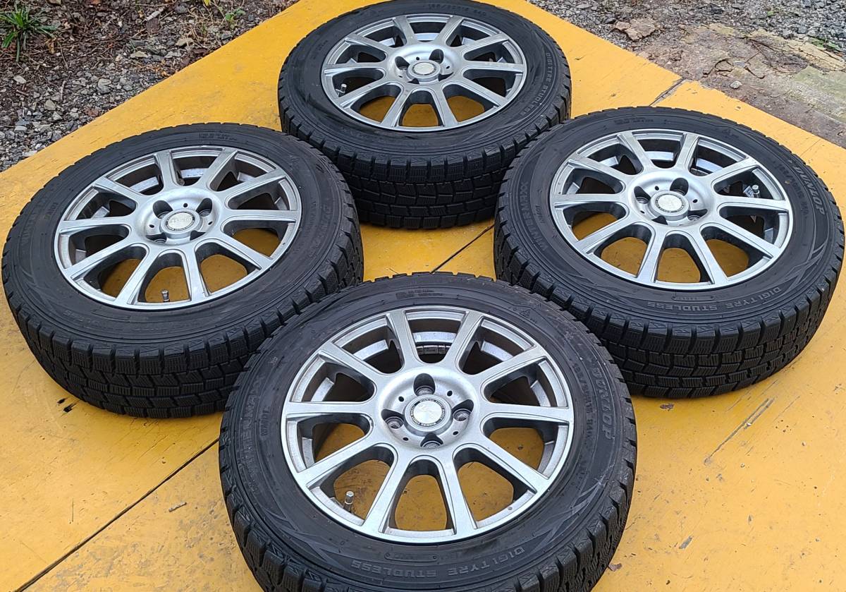 1円～☆極上☆15in 4H PCD100☆2017年製 185/60R15☆ダンロップ