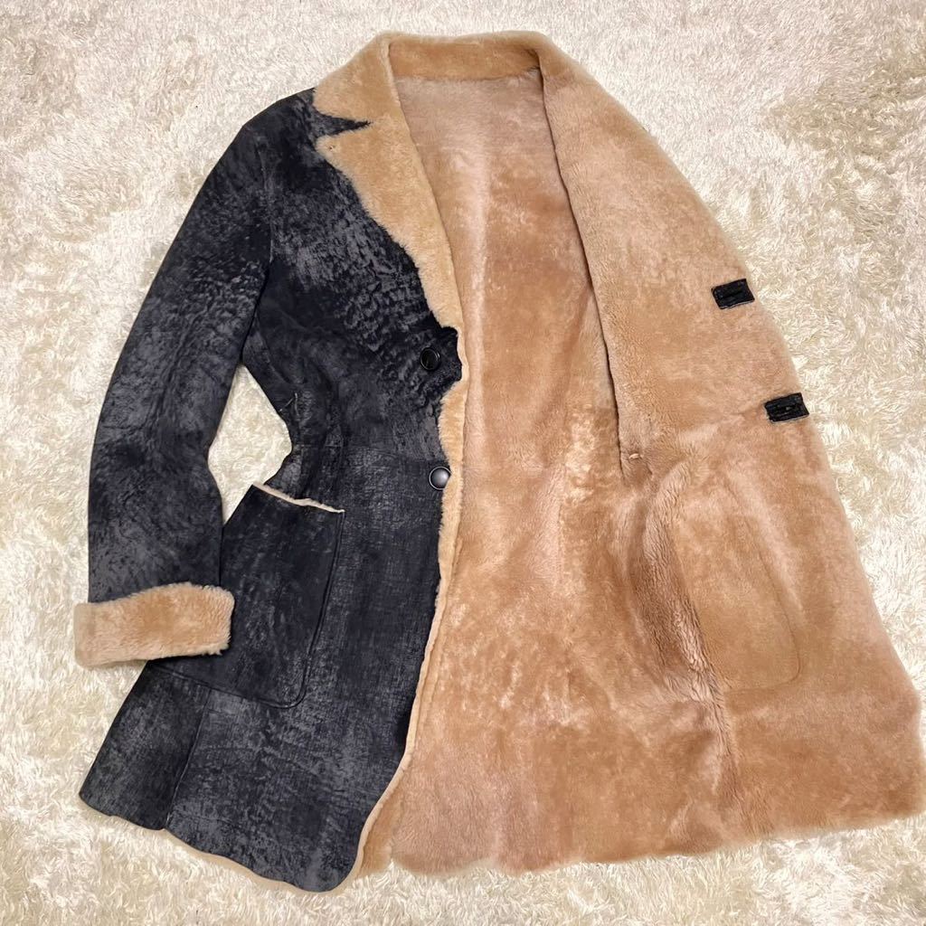 bajra バジュラ Dirge ダージュ リアル ムートン チェスター コート L  