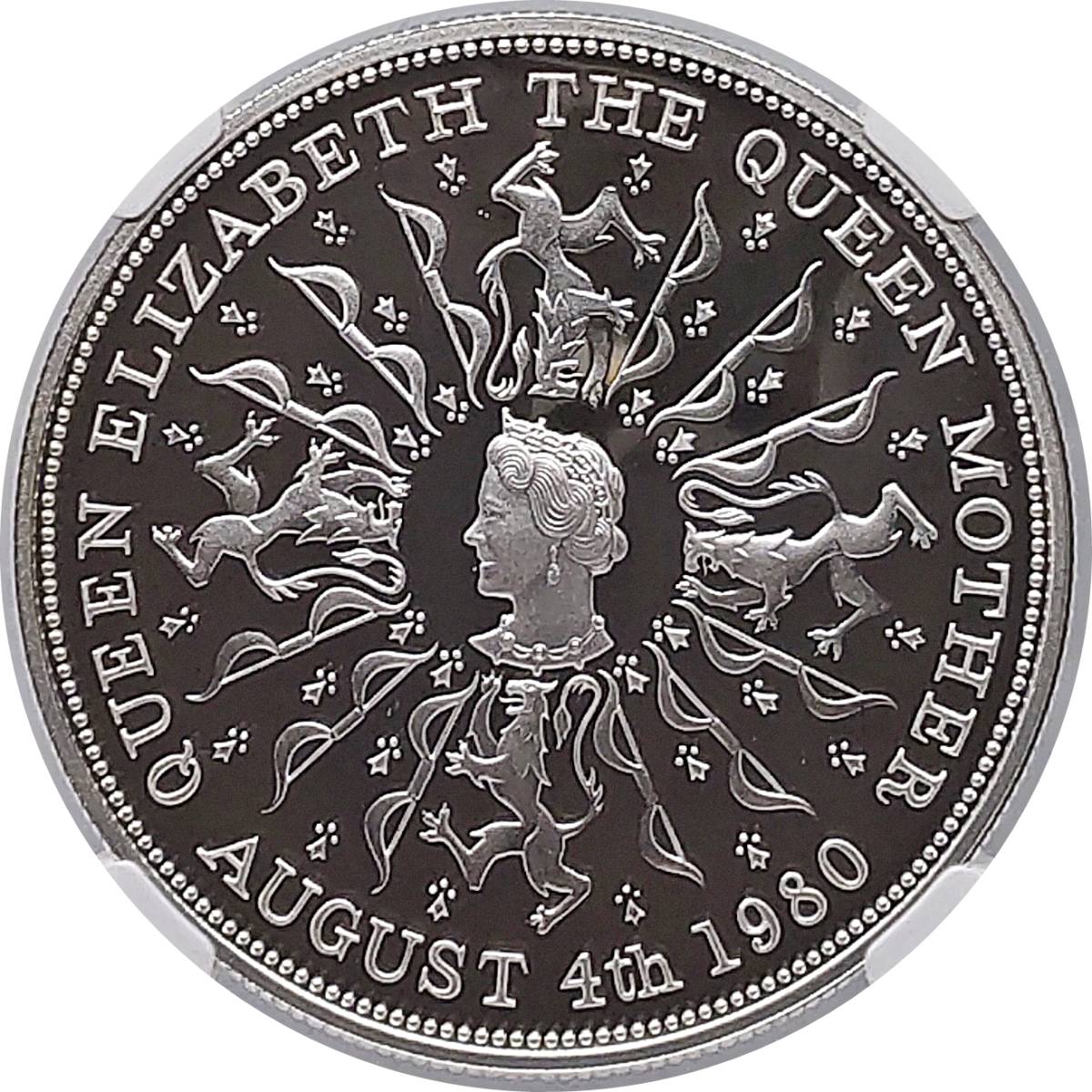 人気，定番 ロイヤルミント プルーフ クラウン 大判銀貨 エリザベス 80歳記念 1980年 25ペンス ヤングヘッド イギリス NGC PF68 ULTRA CAMEO(ヨーロッパ)｜売買されたオークション情報、yahooの商品情報をアーカ ヨーロッパ