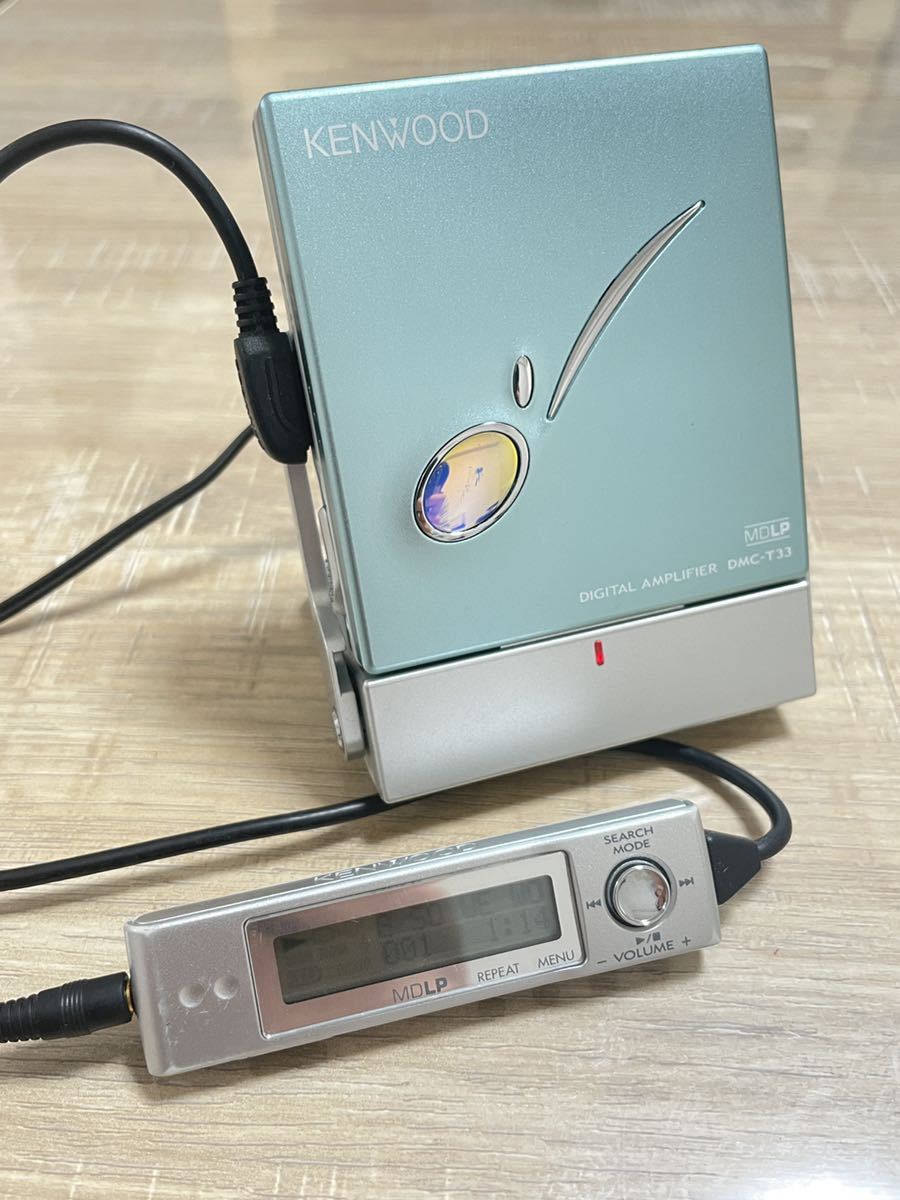 KENWOOD ポータブルMDプレーヤー DMC-T33 ブルー(品)