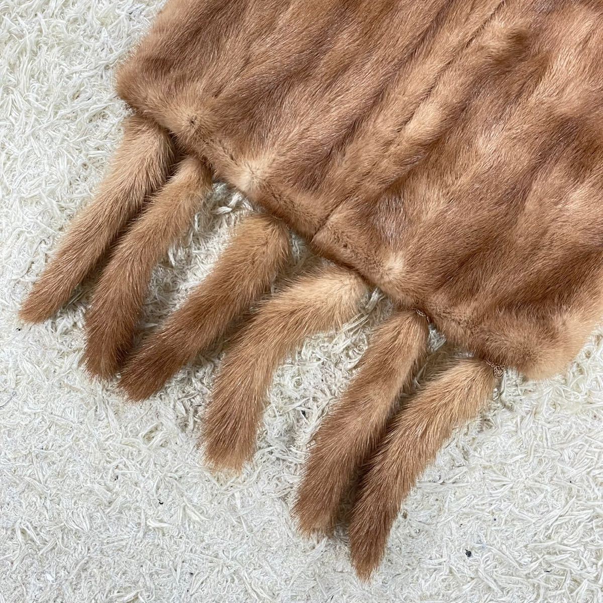 SAGA MINK superb quality ミンク ショール ブラウン 卸売