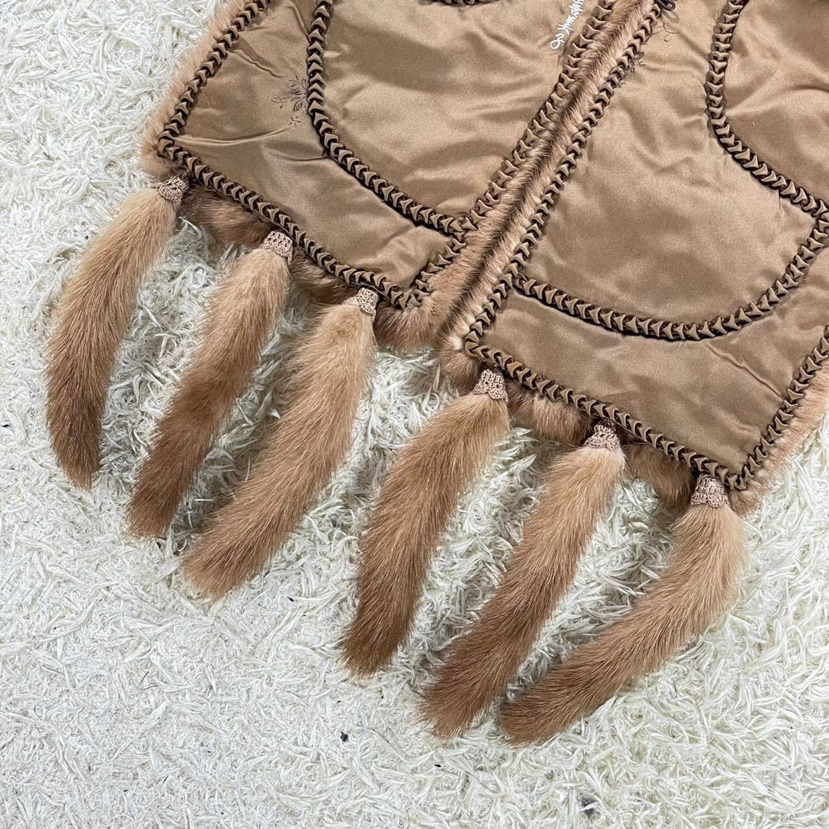 SAGA MINK superb quality ミンク ショール ブラウン 卸売