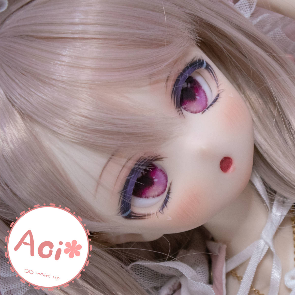 Aoi＊葵 DDH01 セミホワイト SW肌 カスタムヘッド + 碁石アイ DDH-01