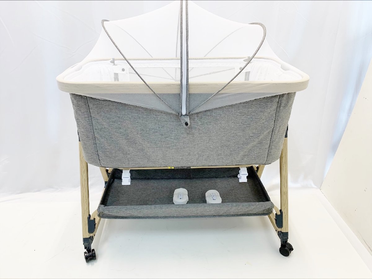 ☆ほぼ未使用☆ ベビーベッド Feemom HZDMJ / 高さ調整 / スウィング  