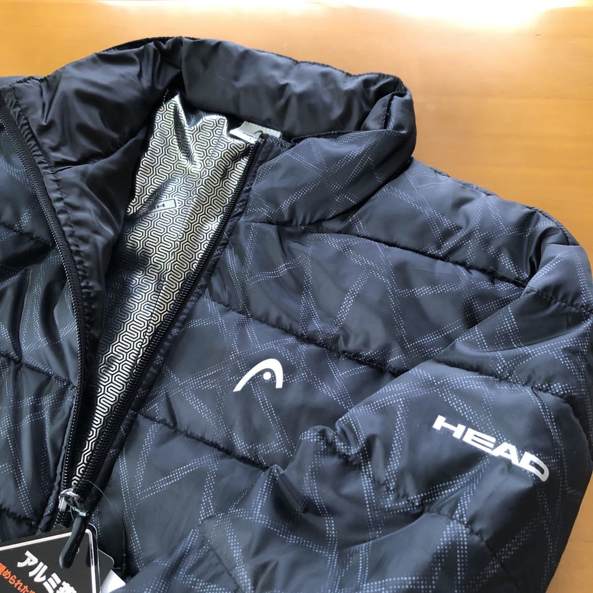 ＬＬ　ブラック　新品へッド HEAD アルミ蒸着　保温 防寒 中綿入り　ジップアップジャンバー
