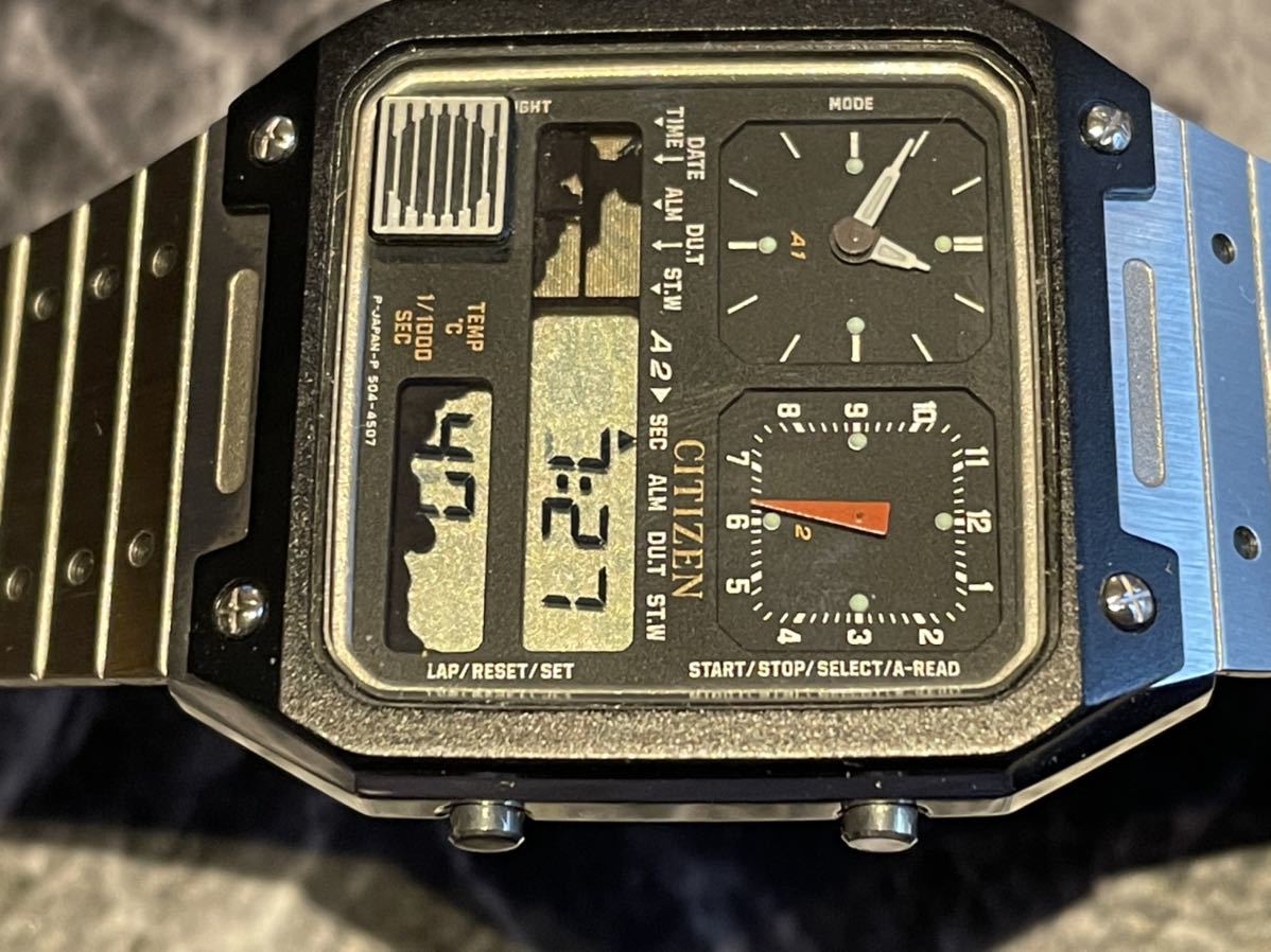 デッドストック品 CITIZEN シチズン デジアナ テンプ サーモセンサー