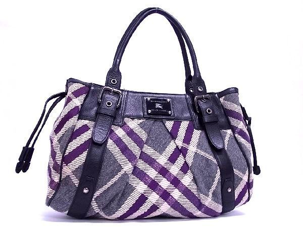  1円 BURBERRY バーバリーブルーレーベル ウール チェック柄 ハンドバッグ トート ショルダー レディース グレー系 AF4334ケタ(女性用)｜売買されたオークション情報、yahooの商品情報をアーカイ 女性用