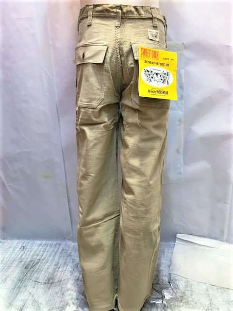 【SWEET ORR/スウィートオール】コットン コーデュロイ ベイカー パンツ BEIGE 30 新品デッドストック/希少/ヴィンテージ/アウトドア/USA製
