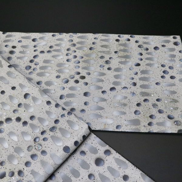 12752【秀品】正絹　6通袋帯　水玉としずく模様　螺鈿引箔　リバーシブル 　ラメ 袋帯 秀品 正絹 西陣まいづる お得な均一価格 京都