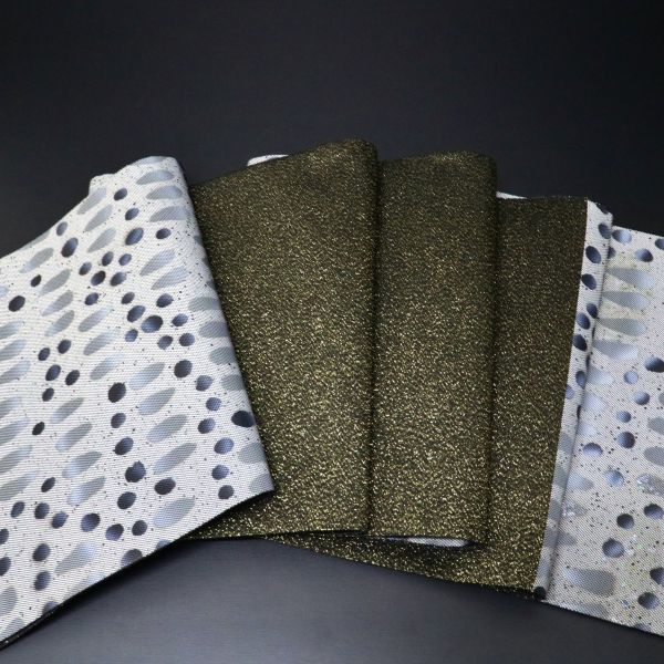 12752【秀品】正絹　6通袋帯　水玉としずく模様　螺鈿引箔　リバーシブル 　ラメ 袋帯 秀品 正絹 西陣まいづる お得な均一価格 京都