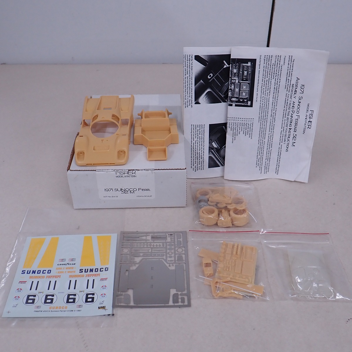 大得価，低価 未組立 フィッシャー 1/24 スノコ フェラーリ 512M Kit No.2412 FISHER SUNOCO FERRARI GM；UAS0097(プロトタイプ)｜売買されたオークション情報、yahooの商品情報をアーカイブ公開 - オークファン プロトタイプ
