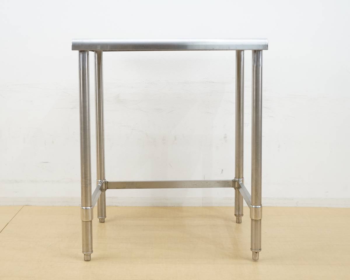 東ハ:【厨房機器】ステンレス 作業台 三方枠 約67×60㎝ 高さ約78.5～82 