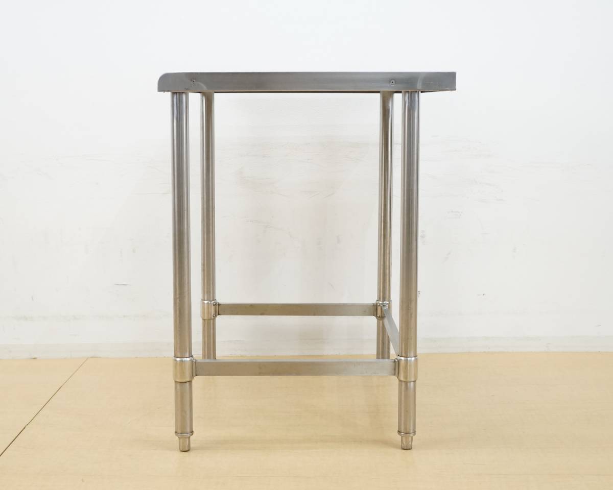 東ハ:【厨房機器】ステンレス 作業台 三方枠 約67×60㎝ 高さ約78.5～82 