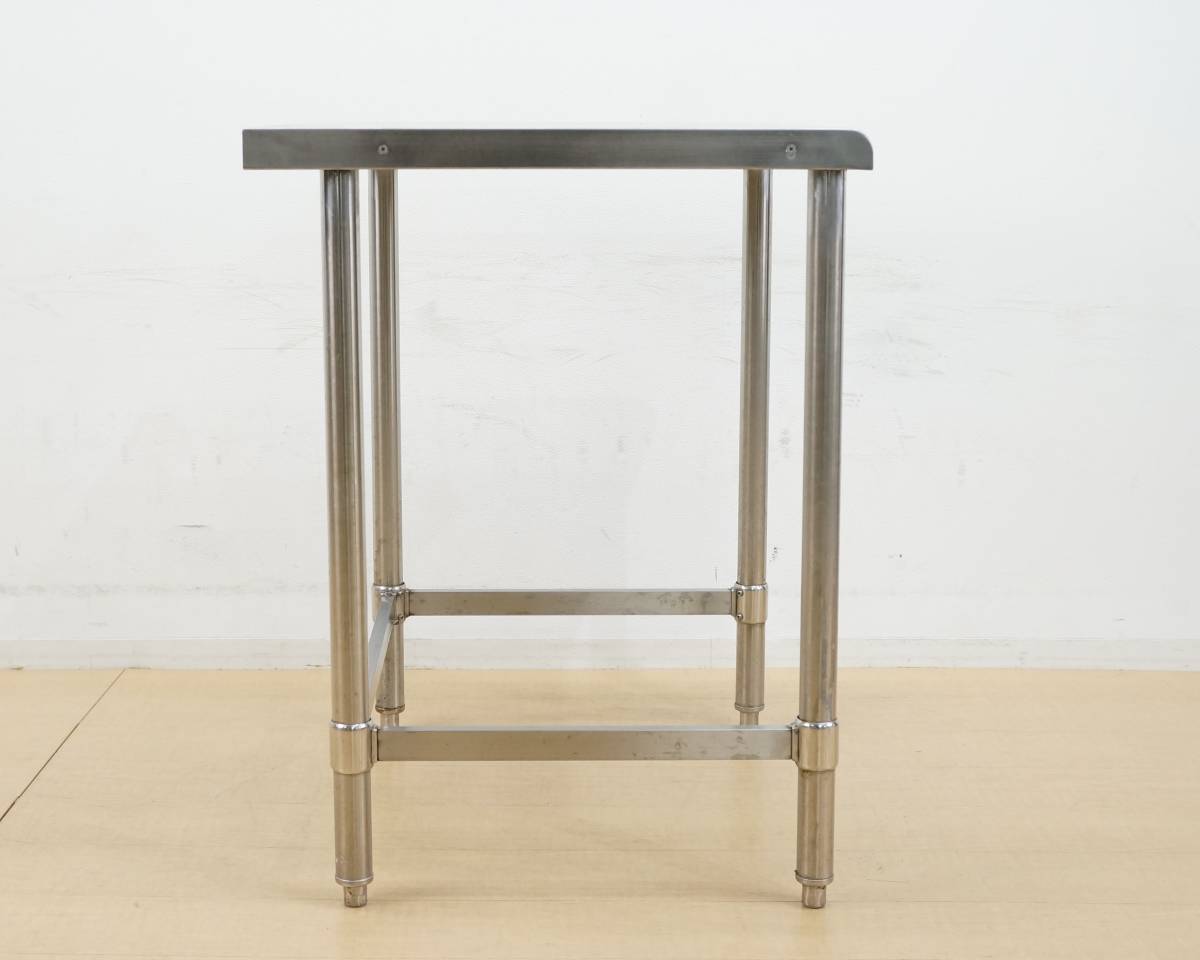 東ハ:【厨房機器】ステンレス 作業台 三方枠 約67×60㎝ 高さ約78.5～82 
