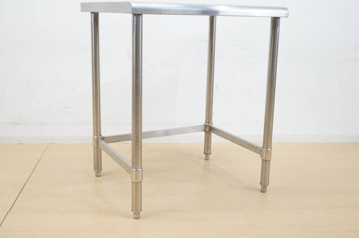 東ハ:【厨房機器】ステンレス 作業台 三方枠 約67×60㎝ 高さ約78.5～82 