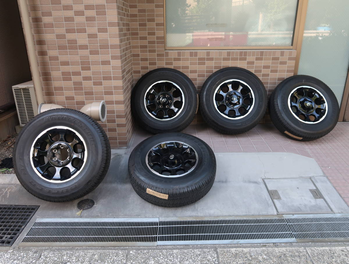 トヨタ　FJクルーザー　純正ホイール５本　7.5J　６穴　265/70R17　ブリジストンタイヤ付　7-8山　Z147　17022421272Y　17022412212W　