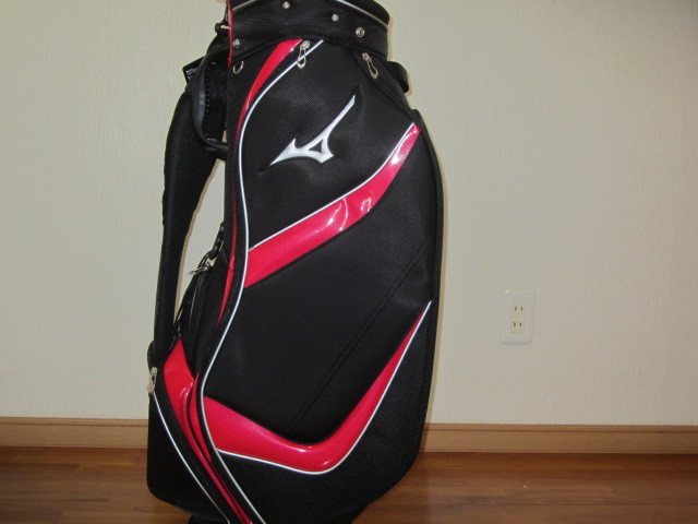 新品ミズノ　キャディバック　（５LJC17　１００）　ブラック／レッド　９，５型