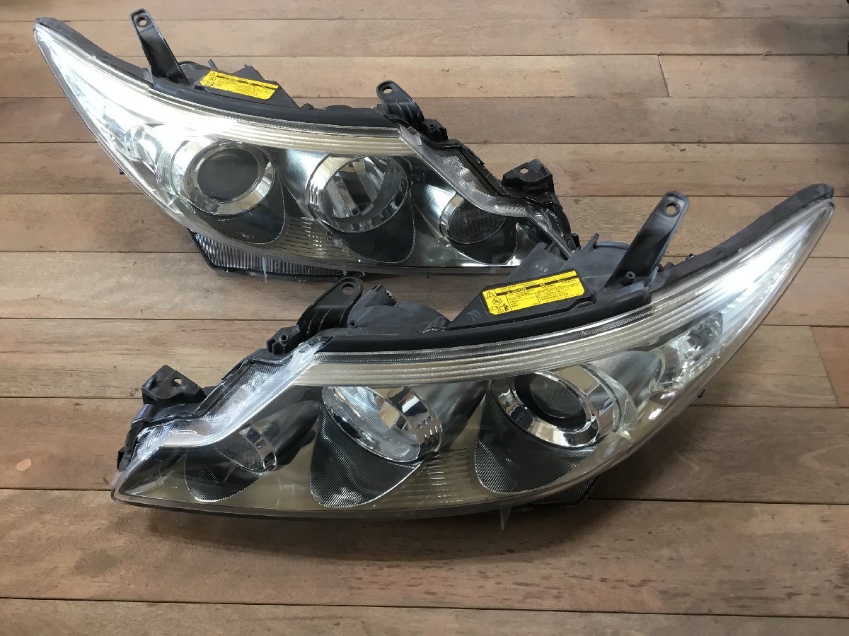 1円スタート！ 50 エスティマ 純正 AFS無 HID ヘッドライト 左右セット