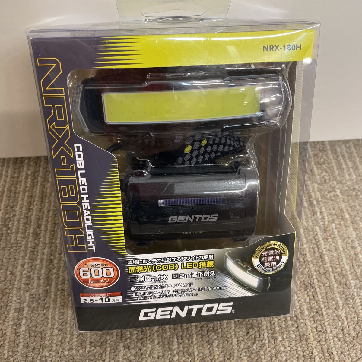 新品 未使用 GENTOS ジェントス LEDヘッドライト NRX-180H