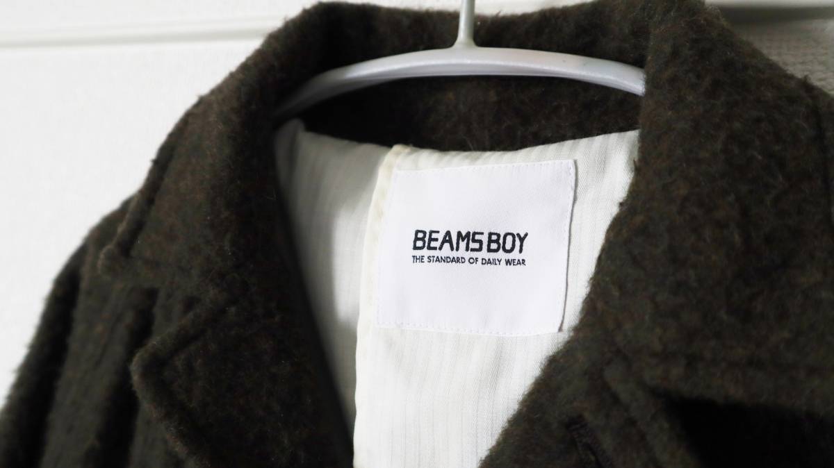BEAMS BOY ビームスボーイ ナッピングワークオーバーコート ロング 
