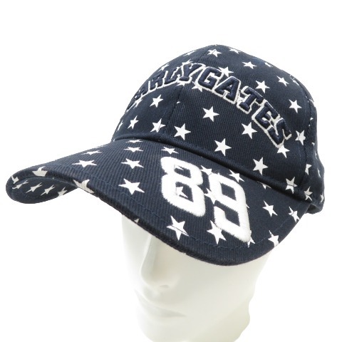 PEARLY GATES パーリーゲイツ キャップ 星柄 ネイビー系 FR