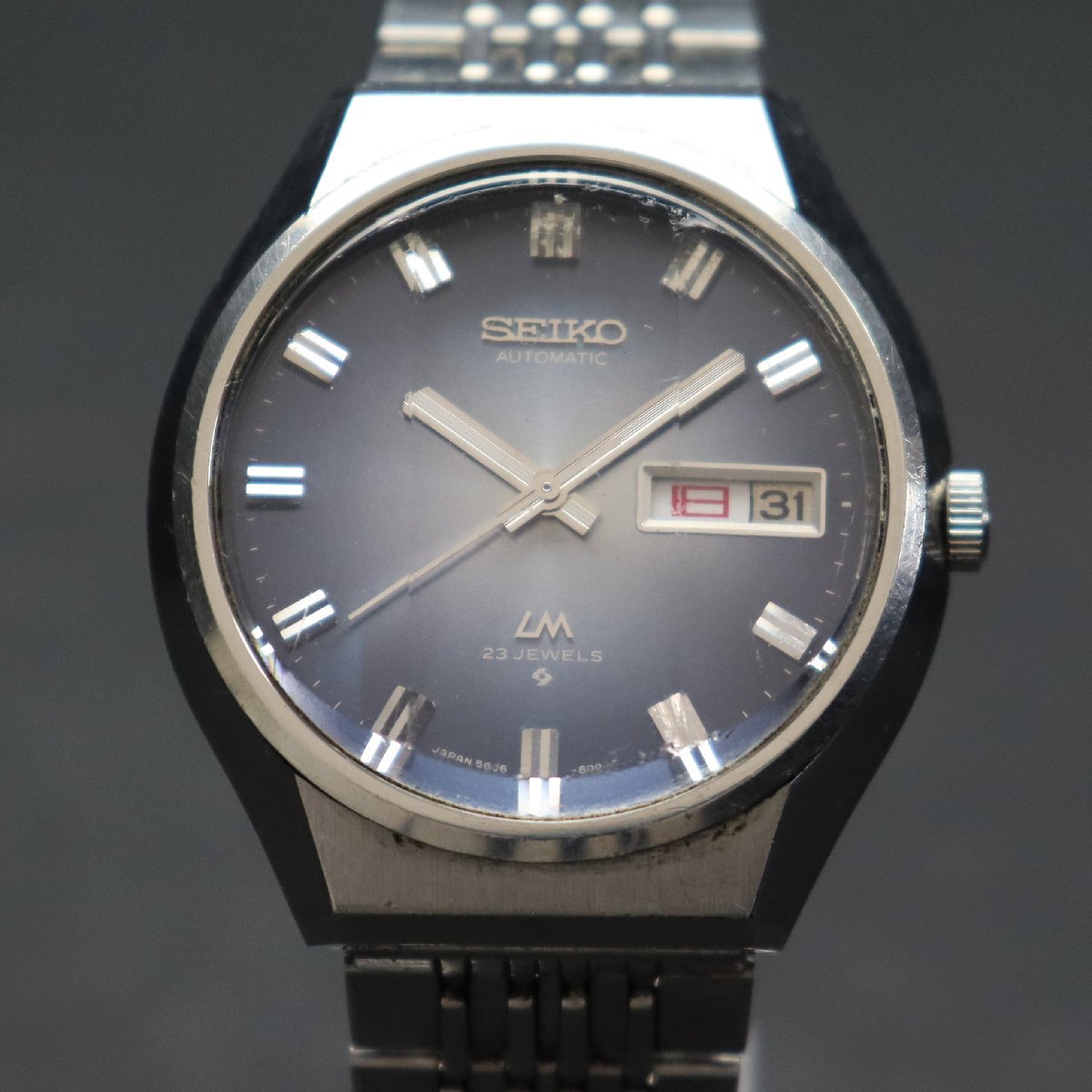 SEIKO LM セイコー ロードマチック 5606-8061 自動巻き 23石 ブルー 