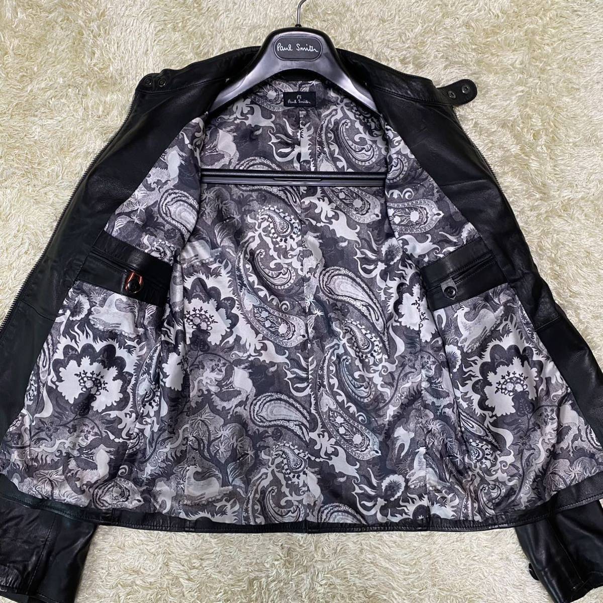 1円〜大人気ラムレザー!! ポールスミス Paul Smith ライダース 