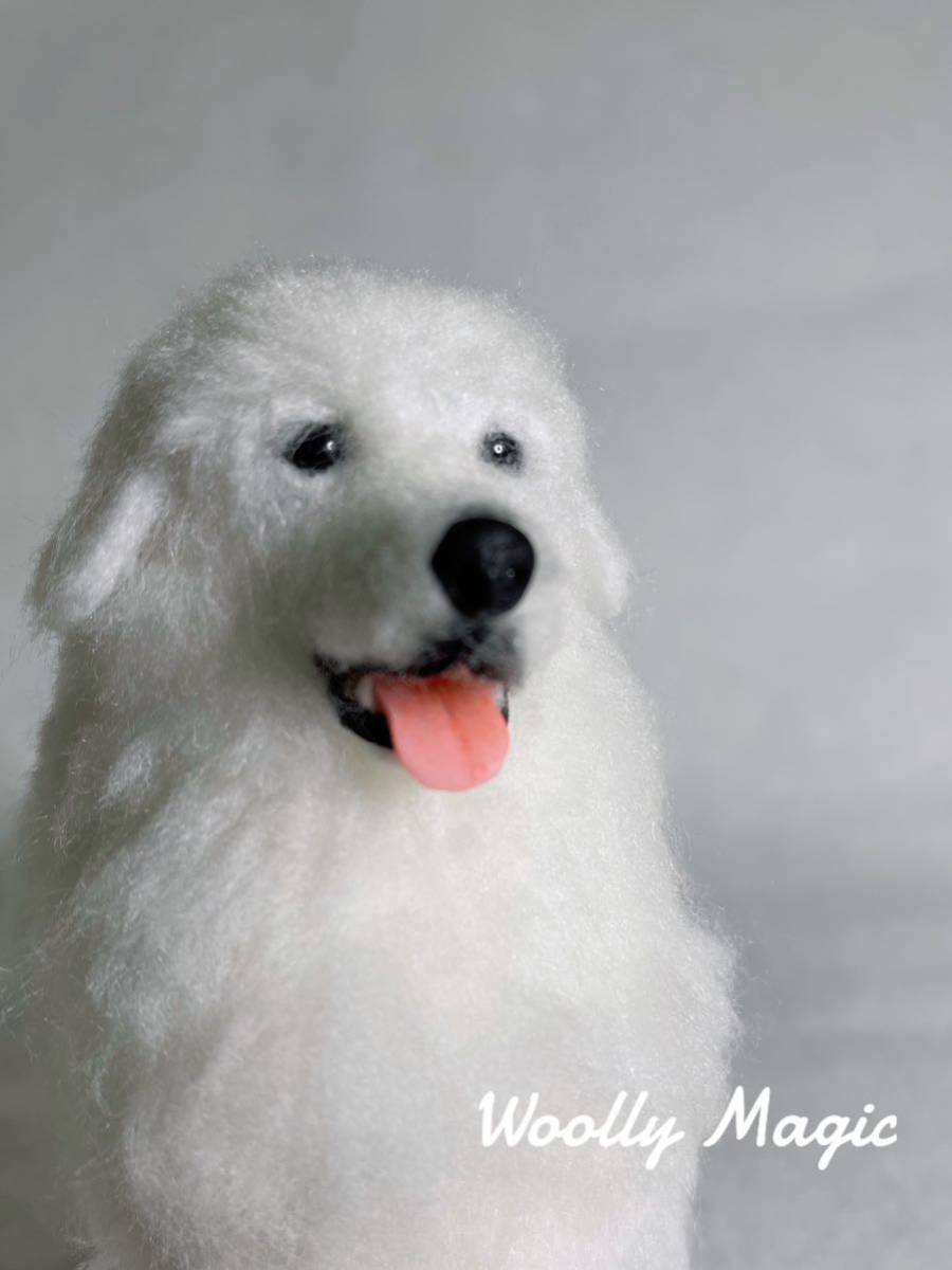 mari mari　羊毛フェルト　犬　グレートピレニーズ　ハンドメイド グレートピレニーズ ハンドメイド 羊毛フェルト 犬 いぬ パピー 子犬