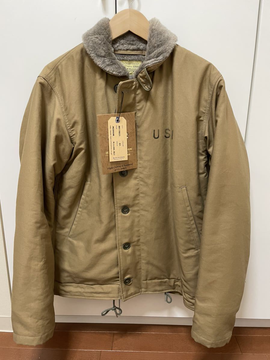 N-1 東洋 バズリクソンズ N-1 デッキジャケット S カーキ デッキ 