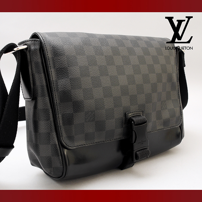 【お得，定番】 極 LOUIS VUITTON ルイヴィトン ダミエ グラフィット メッセンジャーPM ショルダーバッグ 斜め掛け ブラック&times;グレー 11-016(ダミエ・グラフィット)｜売買されたオークション情報、yahooの商品 かばん、バッグ