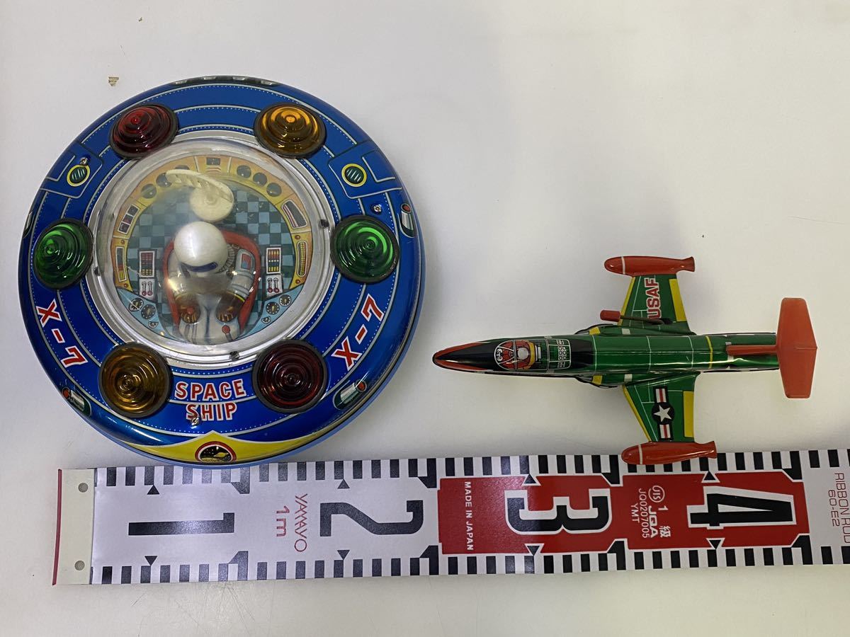 サ2578M☆レトロ ブリキ玩具 光陽金属 戦闘機/飛行機 USAF レバー式 