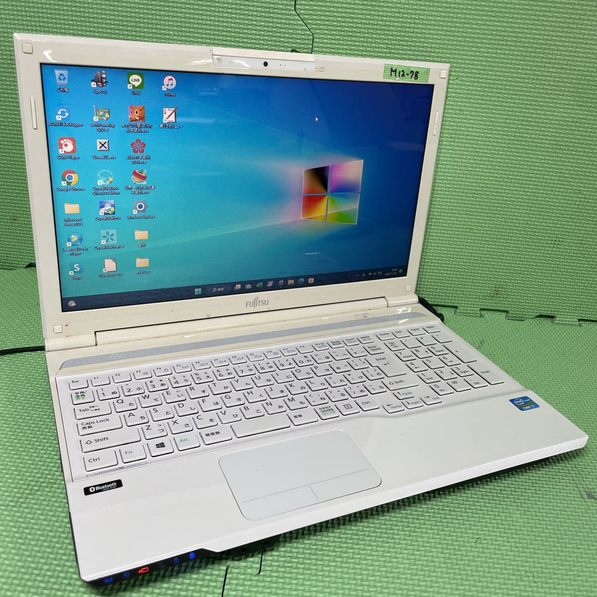 【M12-78】Windows11/新品SSD240GB【FUJITSU LIFEBOOK AH47/K】Core i7/メモリ8GB/Office2021/Wifi/筆ぐるめ/Webカメラ/DVDドライブ