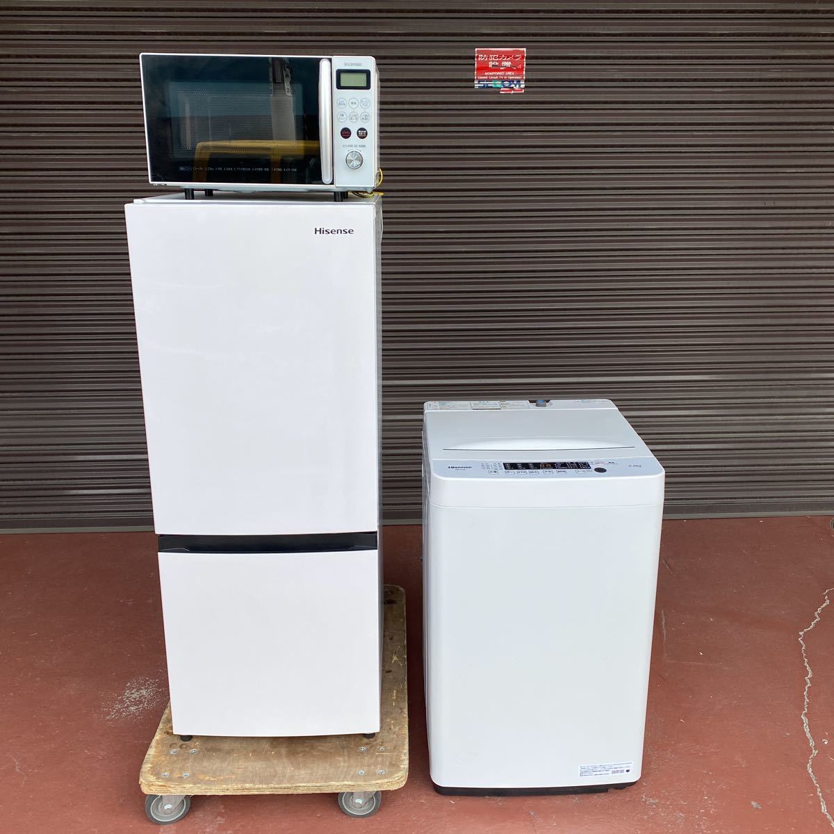 大阪市内限定配送無料　Hisense 冷凍冷蔵庫/洗濯機　IRIS OHYAMA オーブンレンジ　家電3点セット　中古/美品　取説付
