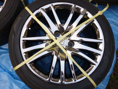 LEXUSレクサスENKEI製19インチLS純正OPスパッタリングアルミ