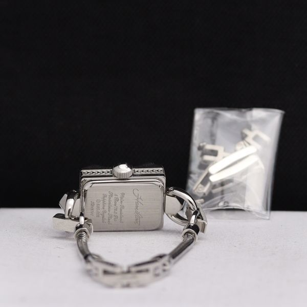 1円 稼働 美品 箱保証書/コマ4付 ハミルトン QZ H31271113 アメリカン 