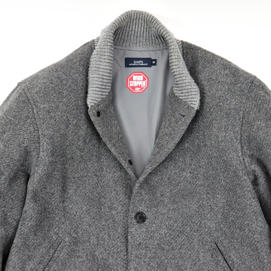 美品 SHIPS シップス WINDSTOPPER ツイードウール ダウンベスト