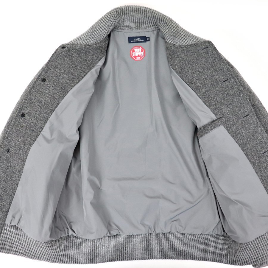 美品 SHIPS シップス WINDSTOPPER ツイードウール ダウンベスト