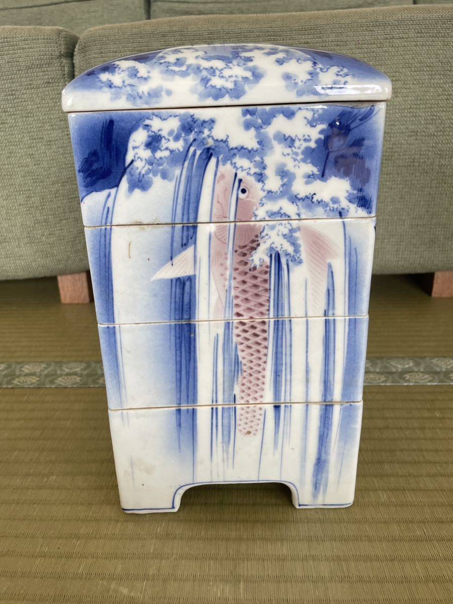 宇】CE525 漆匠 鈴木表朔造 松喰鶴蒔絵 一閑塗縁高 共箱