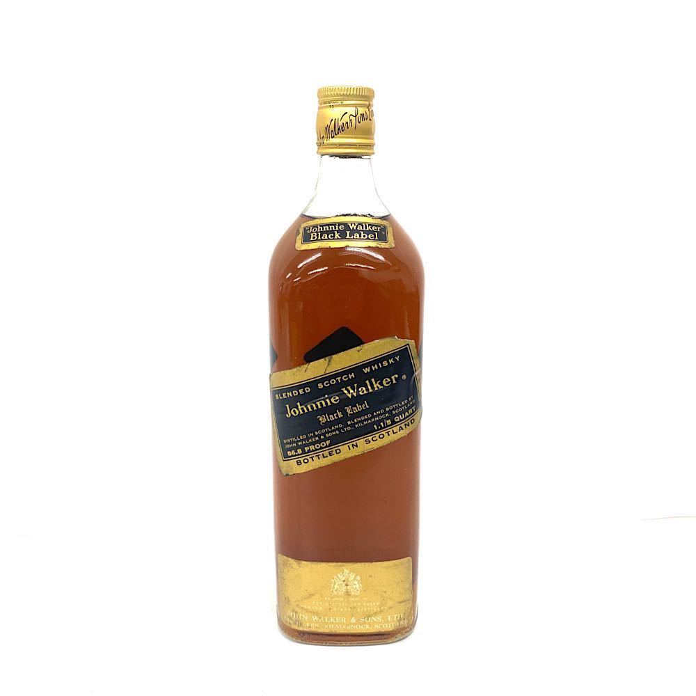 □古酒 Johnnie Walker ジョニーウォーカー ブラックラベル BLACK