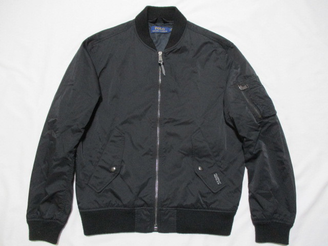 POLO ポロラルフローレン MA-1 フライトジャケット 黒 M