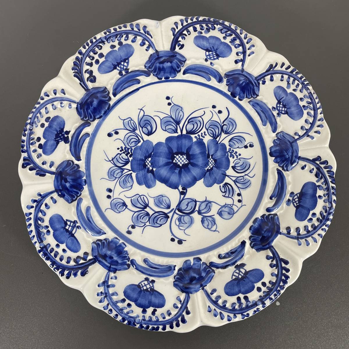 No.525 ポルトガル製 皿 飾り皿 ハンドペイント 送料無料 スペイン製