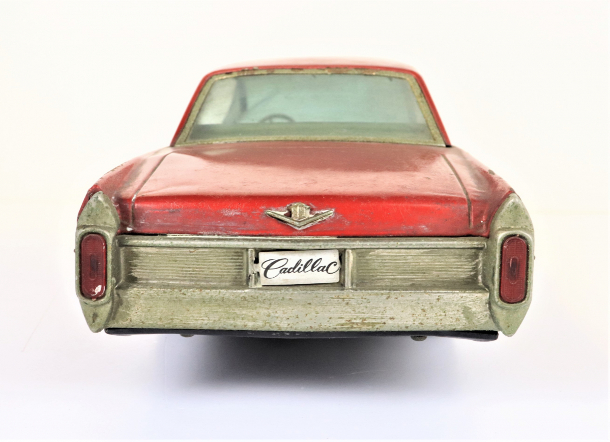 Cadillac キャデラック 赤 レッド 日本製 ブリキ 車 全長約42cm アメ車 
