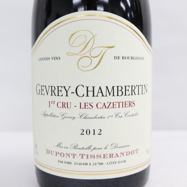 1円～ DUPONT-TISSERANDOT（デュポン ティスランド）ジュヴレ シャンベルタン プルミエクリュ レ カズティエ 2012 13.5％ 750ml E22I090002