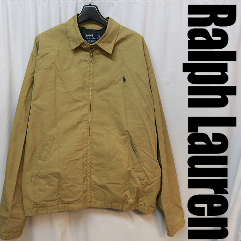 ラルフローレン ポロ Ralph Lauren POLO 90年代古着フルジップ！ドリズラージャケットＭサイズ パーカーブルゾン スウィングトップベ120808