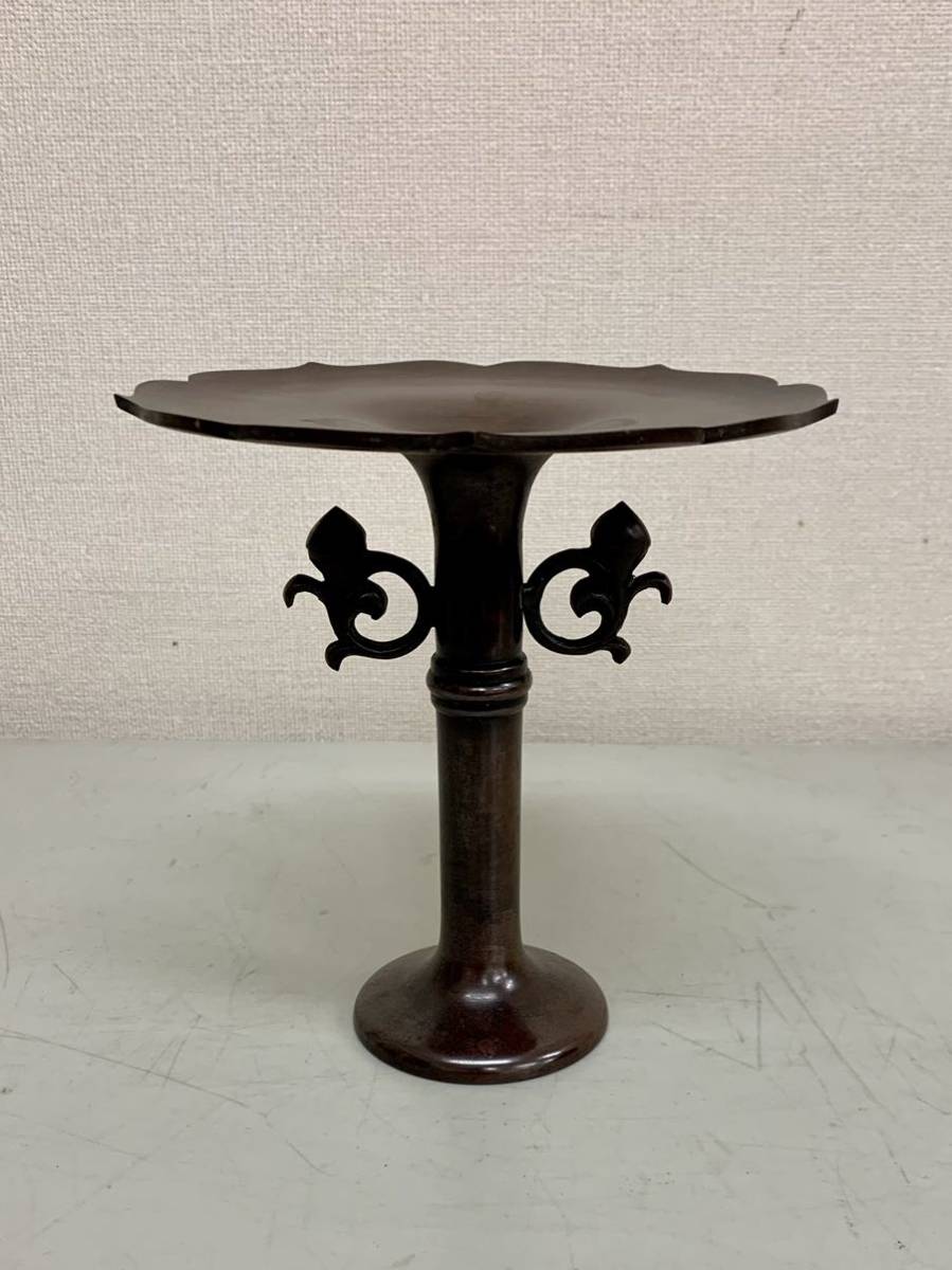五】一ノ瀬宗辰 造 『南鐐笹蟹蓋置』 銀91.31% 重72g 共布 共箱 茶道具